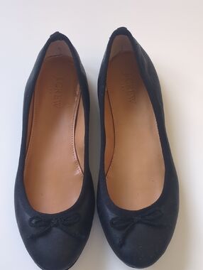 J. Crew Black Ballet Flats with Bow